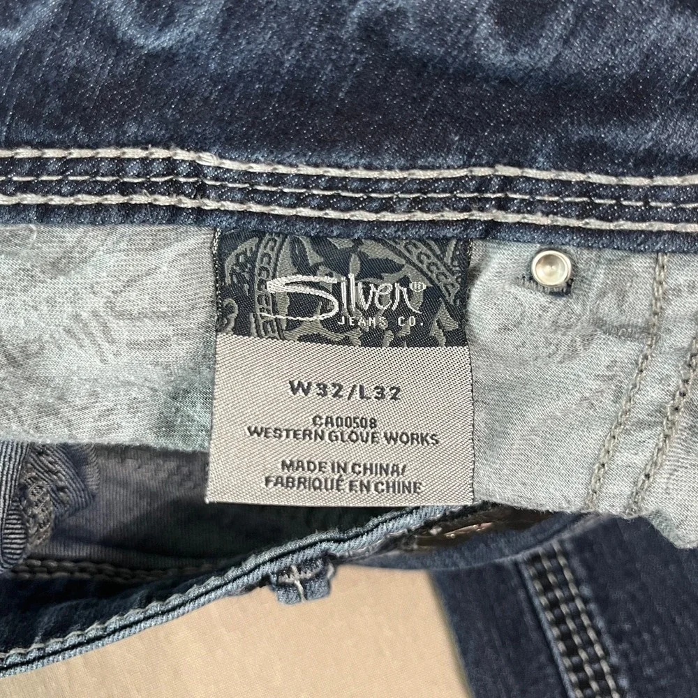 Silver Jeans Co. Suki Straight Jeans Womens Size 32 Blue Dark Wash Denim‎ Casual